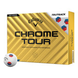 Pelota Golf Callaway Chrome Tour Triple Track - Blue/red Color Blanco