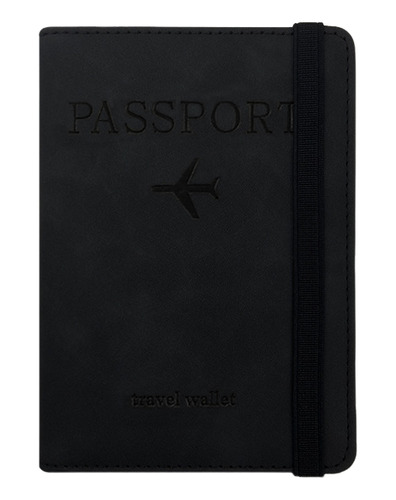 Funda De Piel Sintética Para Pasaporte, Billetes De Avión, P