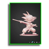 Action Figure Dragon Ball Z Stl Kid Son Goku Bastão