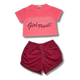 Conjunto Cropped Infantil Menina Blogueirinha 4 Ao 10