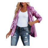 Chaqueta De Lentejuelas Para Mujer, Chaqueta Tipo Blazer De