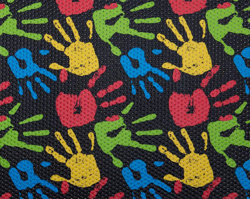 Alfombra Infantil Brisa Palm Of The Hand, Negra, 100 Cm X 130 Cm