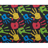 Alfombra Infantil Brisa Palm Of The Hand, Negra, 100 Cm X 130 Cm