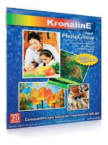 Kronaline Papel Photo Glossy P/inkjet 216x279mm (8 1/2x11)