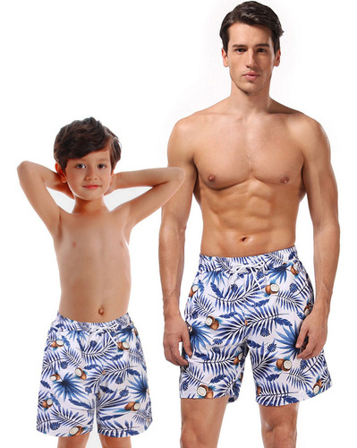 1 Bañador Familiar A Juego Para Hombre, Ropa De Playa De S