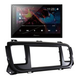 Pioneer Dmh-a348bt + Moldura Peugeot Expert 2016 Preto Fosco