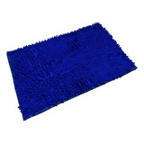 Limpia Pie De Baño Suave 40×60cm Colores Pelo Largo Color Azul Liso
