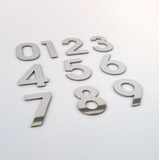 16 Números Ou Letras De Aço Inox Polido Com 4cm De Altura