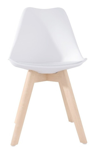 Cadeira Saarinen Madeira Secretaria Plástica Branca