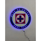 Cuadro Decorativo Con Luz ( Escudo Club Deportivo Cruz Azul)