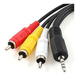 Cable Miniplug 4 Polos A Rca 3 Para Audio Video 1 Metro