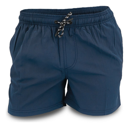 Short De Baño Malla Hombre Liso Azul Secado Rapido Briganti 