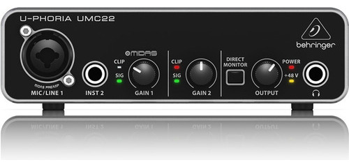 Interface De Audio Behringer Umc22 C/ Garantia 110v/220v