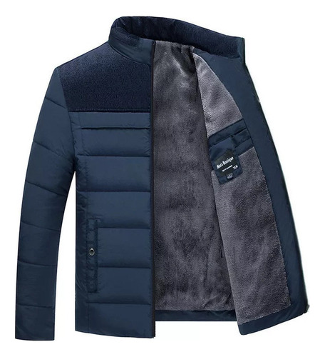 Chamarra Cuello Parkas Gruesa Felpa Para Hombre Inviernomod