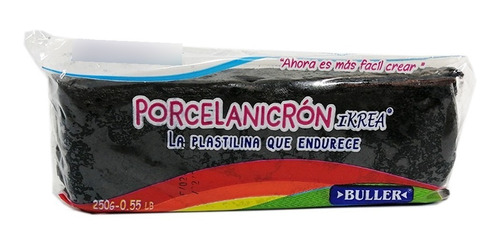 Masa Moldeable Porcelanicrón X 250 Grs Color Negro Buller.