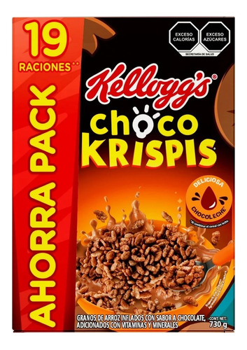 Kelloggs Cereal Arroz Inflado Sabor Chocolate Choco Krispis