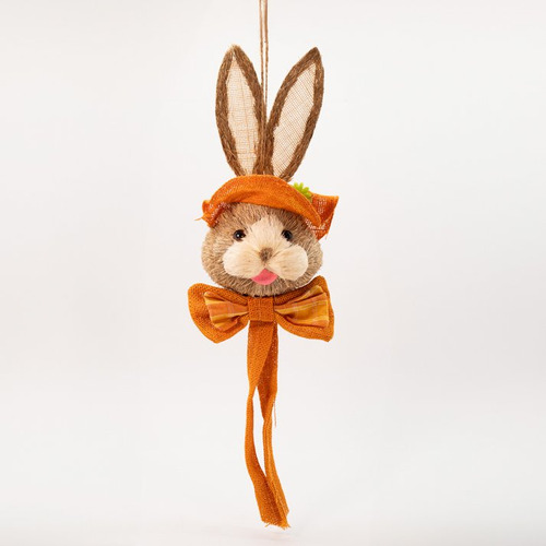 Coelho De Páscoa Pendente Decoração Coelhinho Laranja 60cm