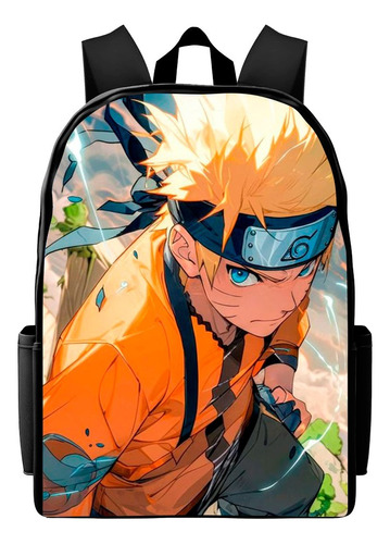 Mochila De Costas Naruto Uzumaki Kurama Desenho Anime Escola