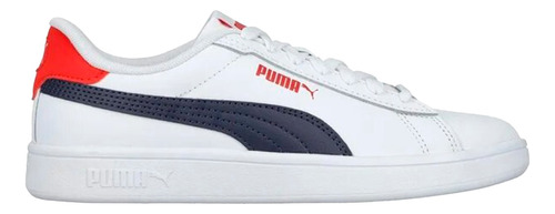 Puma Smash 3.0 L Jr Para Joven Color Blanco, Marino, Rojo