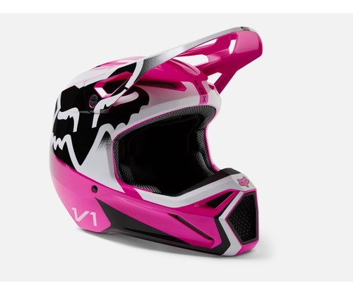Casco Fox V1 Leed Rosa Motocross Utv Atv Mx Enduro Dompa 
