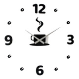 Reloj De Pared 3d Mod Coffee2 