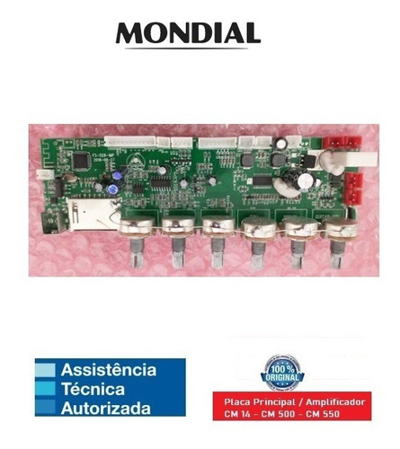 Placa Principal Amplificador Mondial Cm14 / Cm500 / Cm550 