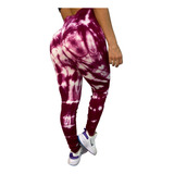 Leggins Sin Costuras  Tie Dye Push Up Levanta Cola Deportivo