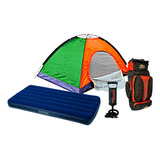 Combo Carpa Camping 4 Per + Colchon+ Bomba +morral Env Inmed