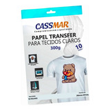 Papel Transfer Jato De Tinta A4 Tecidos Claros 300g/m² 10fls