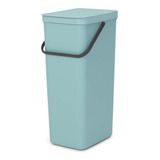 Bote Para Reciclar Con Asa Rectangular Menta 40 L Brabantia Color Celeste