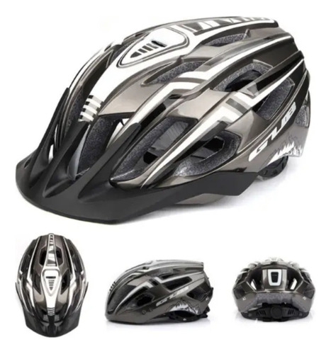 Casco Bicicleta Mtb Gub A2 Color Titanium Con Luz Trasera