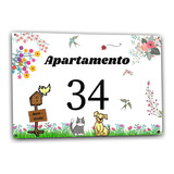 Kit 13 Placa Para Porta Apartamento Número Personalizado 