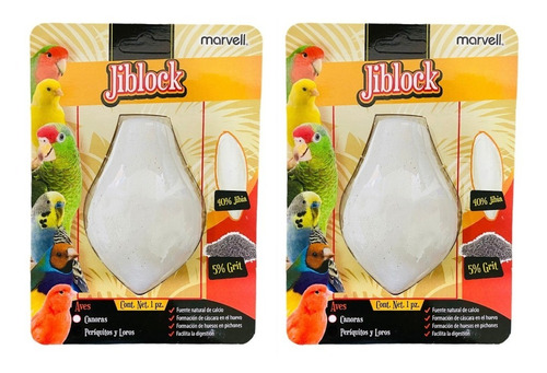 Jibia-calcio Para Loros Y Periquitos Mod. Jiblock 2 Piezas