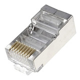 Conector De Red Rj45 Bolsa 100 Unidades Cat6 Metalico