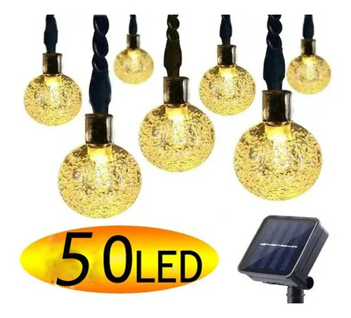 Luz Led Serie 7m 50 Focos Decorativos Luz Solar