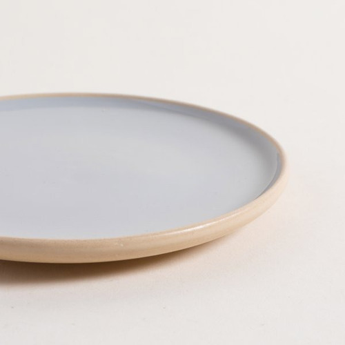 Plato Postre Korba Gris Claro Con Beige De 20cm