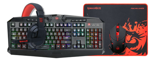 Kit De Teclado Y Mouse Gamer Redragon S101-ba Español 