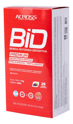 Bebida Isotónica Deportiva Bid Monodosis - Across X1kg.