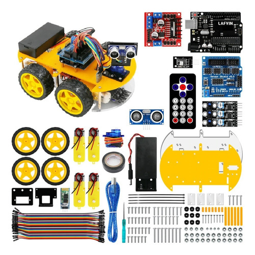 Kit Auto 4wd / Robot Armable Arduino Compatible