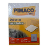 Etiqueta Adesiva Reciclada Pimaco 20 Etiqueta 100 Folha 3181