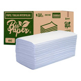 Papel Toalha Interfolha Branco - Biodegradável - 600 Folhas