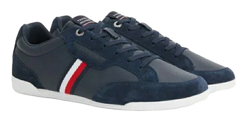 Tenis Tommy Hilfiger Caballero Corporate Mix Leather Cupsole