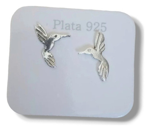 Aros Pasantes Colibrí En Plata 925 1,5cm