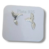 Aros Pasantes Colibrí En Plata 925 1,5cm