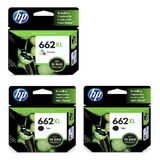 Kit Hp 662xl 1x Colorido E 2x Preto Original Cz106ab/cz105ab