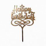 Letrero Para Pastel Topper Cake Happy Birthday Hb050