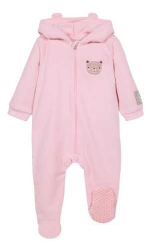 Pijama Bebé Niña Polar Reciclado C/gorro Rosa H2o Wear