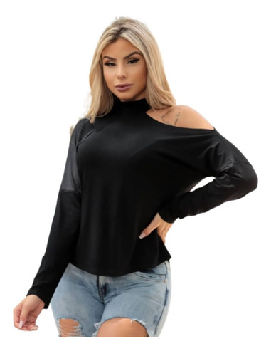 Blusa Blusinha Feminina Manga Longa Ciganinha  Shoker  