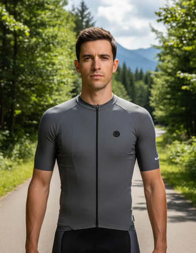 Camisa Ciclismo Mauro Ribeiro Masculina Linea Chumbo Mtb | Parcelamento sem juros