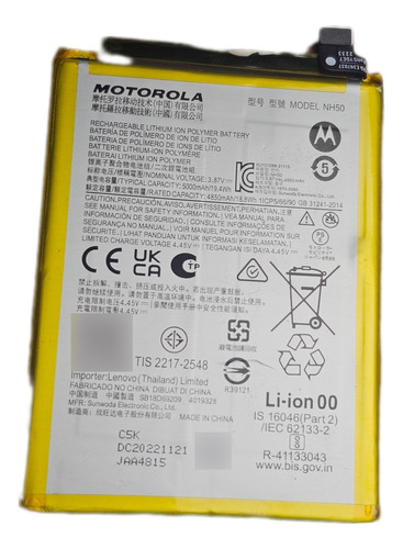 Flex Caraga Bateria Motorola Moto G53 100%  Original Nh50